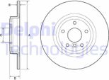 2X Disco Freno Delphi BG4766C Per Land Rover Discovery Sport (L550) 42Mm 300Mm