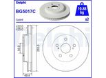 2X Disco Freno Delphi BG5017C Per Toyota Prius (_W5_) 49 4Mm 255Mm