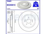 2X Disco Freno Delphi BG5081C Per Hyundai Santa Fé Iv (Tm) 35 5Mm