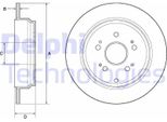 2X Disco Freno Delphi BG4694C Per Honda CR-V Iii (Re) 61Mm 302Mm