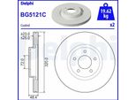 2X Disco Freno Delphi BG5121C Per Mazda 3 (Bk) 3 (Bl) 3 Notchback (Bk) 48 4Mm