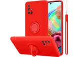 Cadorabo Cover Per Samsung Galaxy A51 4G / M40S Cover Protettiva In Rosso Custodia Per Cellulare Tpu Case Cover