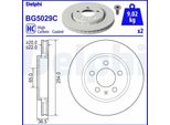 2X Delphi Disco Freno BG5029C Per Vw Polo Hatchback (6R1 6C1) 36 5Mm 254Mm