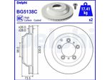 2X Disco Freno Delphi BG5138C Per Porsche Cayenne (9YA) Cayenne Coupe (9YB)