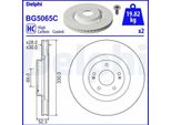 2X Disco Freno Delphi BG5065C Per Hyundai I30 Hatchback (Pde Pd Pden) 52 3Mm