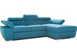 Divano Ad Angolo In Tessuto Funzione Letto A L Divano Design Imbottitura Tessile Angolo Moderno Blu
