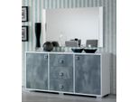 Cassettiera Moderna 2 Pezzi Stile Cassettiera Moderna + Specchio Mobili Italiani