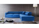 Divano Ad Angolo Divano A L Design Imbottitura Tessile Letto Funzione Tessuto Divano Blu Divani