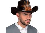 Mamma Cappello Da Cowboy Con Piume 59 Cm Marrone Taglia Unica