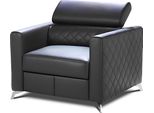 Poltrona Sedia Di Design Rivestimento Relex 100% Pelle Italiana Lounge 1 Posto
