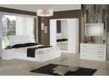 Camera Da Letto Di Design Set Completo 6 Pezzi Letto Comodino Cassettiera Specchio Legno