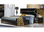 Cameretta Classica Letto 2X Comodino Cassettiera 3 Pezzi Letti Nero