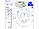 2X Delphi Disco Freno BG5156C Per Ford Transit MK-7 Van Transit MK-7 Bus