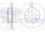 2X Delphi Disco Freno BG4009 Per Hyundai Getz (Tb) 48Mm 241Mm