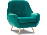 Poltrona Club Lounge Sedia Di Design Tappezzeria Divano 1 Posto Relax Tv Verde Nuovo
