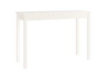Tavolo Consolle Bianco 110X40X75 Cm In Legno Di Pino Massiccio