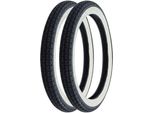 2X Pneumatico A Parete Bianca 2,25 - 16 // 2 1/4 X 16 // 20 X 2,25 Per Ciclomotore Mokick Hercules, Kreidler, Puch