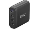 Club3D CLUB3D Caricabatterie Da Viaggio 100W Tecnologia Gan, Quattro Porte Usb Type-A (2X) E -C (2X), Supporto Power Delivery (Pd) 3.0