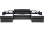 Xxl Zona Giorno 100% Italia Leder Divano Imbottito Design Set Angolare Divani Divano