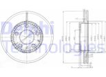 2X Disco Freno Delphi BG3724 Per Mazda 6 Station Wagon (Gy) 6 (Gg) 47 7Mm 273Mm