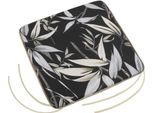 Cuscino Di Seduta Ema Liscio - 40X40 Cm - Nero,Grigio
