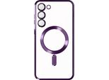 Avizar, Custodia Magsafe Con Cornice Cromata Per Galaxy S23, Stabile E Lucida, Viola