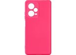 Avizar, Custodia Morbida Al Tatto Redmi Note 12 Pro 5G Fast Cover Antiscivolo, Rosso Fucsia