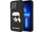 Karl Lagerfeld Klhcp14Xkh3Dbk Custodia Rigida Per Iphone 14Pro Max 6,7 Czarny/Nero 3D Gomma Testa Di Karl