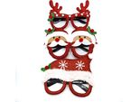 Occhiali - Occhiali - Natale - Babbo Natale - Albero Di Natale - Natale - Natale - Set Di 3 - Babbo Natale Renna Cappello Di Babbo Natale Rosso
