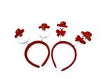 Cerchietto - Tiara - Natale - Babbo Natale - Albero Di Natale - Natale - Natale - Set Di 2 - Babbo Natale Pupazzo Di Neve