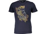 T-Shirt Cavalli Class Logo Blu Scollo Rotondo Manica Corta : Taglia - Xl Taglia: Xl