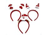 Cerchietto - Tiara - Natale - Babbo Natale - Albero Di Natale - Natale - Natale - Set Di 3 - Pupazzo Di Neve Babbo Natale Fiocco Di Neve