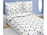 Biancheria Da Letto In Cotone - Natale - Bianco, Blu, Oro - 140X200, 70X90
