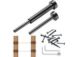 Vevor Set Da 40 Pezzi Per Ringhiere Con Cavi Invisibili, Ricevitore Invisibile In Acciaio Inox T316 Da 1/8 Di Pollice E Terminale A Pressione Per Ringhiere Con Cavi, Morsetto A Pressione Da 1/8 Di Pollice Per Pali In Legno/Metallo, Nero