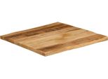 Vidaxl Piano Del Tavolo Con Bordo Ad Albero 60X60X2,5 Cm Legno Di Mango Massiccio Grezzo