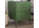 Vidaxl Comodino Verde Oliva 36X39X50,5 Cm Acciaio