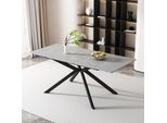 Tavolo Da Pranzo Rettangolare Flieks Con Gambe In Metallo, Tavolo Da Sala Da Pranzo, Tavolo Da Cucina, Allungabile, Tavolo Da Lavoro Con Gambe A X, 180X70X76 Cm, Nero