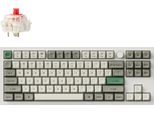 Tastiera Meccanica Senza Fili Keychron Q3 Max Qmk/Via, Qwerty Us, Manopola, Guscio Bianco / Gateron Jupiter Red Q3M-P1