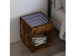 Vidaxl Comodino Con Infinity Led Effetto Rovere Marrone 40X40X50 Cm