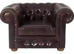 Divani Imbottiti In Tessuto Chesterfield Design Divano Poltrona 1 Posto Marrone