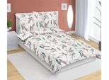 Crepe Di Lino - Beige, Blu - 140X200, 70X90