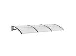 Tettoia Per Porta D'ingresso 965 X 2975 Mm - Tettoia Con Pellicola Di Protezione Solare UF50+ Pc - Tettoia Per Porta D'ingresso Con Protezione Solare - Resistente Ai Raggi Uv - Tettoia Per Porta D'ingresso - Lastra In Pc + Staffa In Abs + Connettore In Alluminio - Tettoia Ad Arco