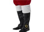 Smiffys - Babbo Natale - Copriscarpe In Costume, Disegno Natalizio SM595 (Taglia Unica) (Nero)
