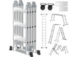 Tolletour Scala Multiuso Scala Multifunzione Scala Pieghevole 4X3 582Cm Scala Telescopica Scala A Telaio Scala Singola Scala A Gradini Scala Domestica Scala In Alluminio