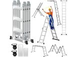 Aopunly Scala Multiuso Scala Multifunzionale Scala Pieghevole 4X3 360Cm Scala Telescopica Scala A Telaio Scala Singola Scala A Gradini Scala Domestica Scala In Alluminio