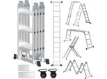 Tolletour Scala Pieghevole Multiuso Scala Di Prolunga 4X3 Gradini Fino A 150 Kg Alluminio