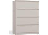 Selsey Malwa - Cassettiera A Quattro Cassetti, Grigio, 70 Cm