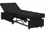 Vidaxl Divano Letto Estraibile Nero 194 X 50 X 82 Cm Compensato
