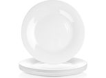 6X Grandi Piatti Piani Per La Cena Set Di Piatti Bianchi
