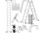 Clanmacy 4X3 Scala Multiuso 360Cm 6 In 1 Scala In Alluminio Scala Multiuso Scala Pieghevole Scala Inclinata Scala A Gradini Scala Domestica Scala In Alluminio Scala Multifunzionale